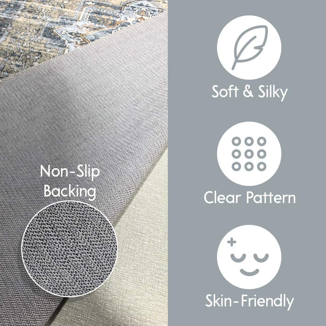 Muddy Mat® Coral 2x3 Washable Area Rugs for Living Room, Bedroom & Dining Room – Modern Soft Low Pile Non Slip Carpet – Pet Friendly Waterproof Foldable Rugs for Home - Image 3
