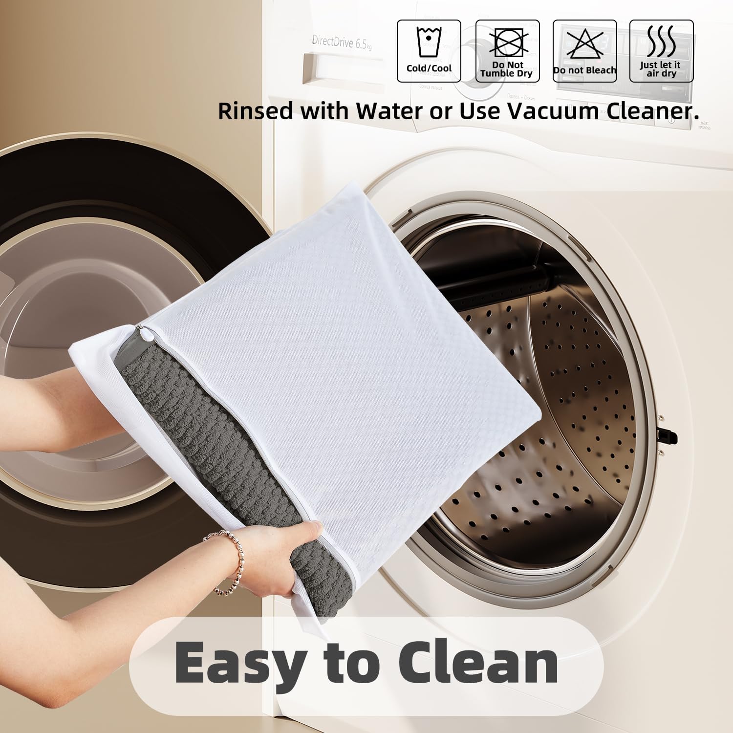 TYUU Bathroom Rugs Non Slip Washable, Super Absorbent Thin Bath Mat Small Quick Dry Low Pile Bathroom Rug, Dark Grey 16"x24" - Image 6